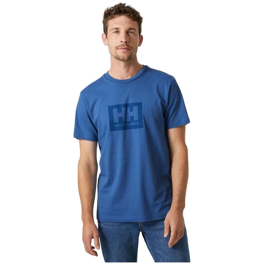Camiseta de manga corta para hombre Helly hansen Box en color azul 3/4