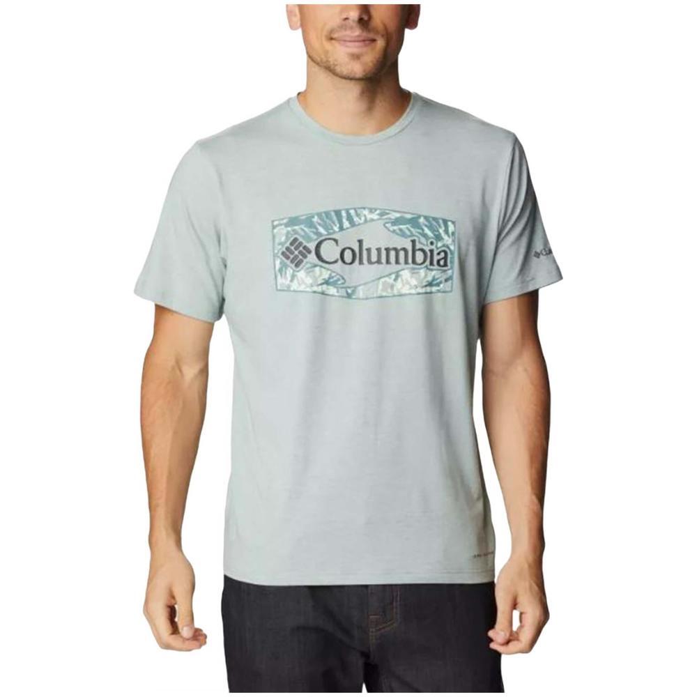 T-shirt Columbia sun trek™ técnica de manga curta para homem em cinzento 1/7