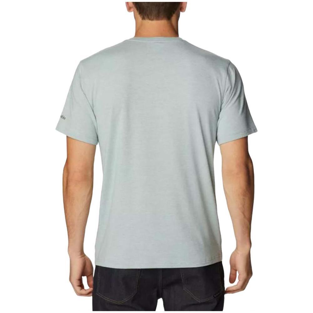 T-shirt Columbia sun trek™ técnica de manga curta para homem em cinzento 2/7