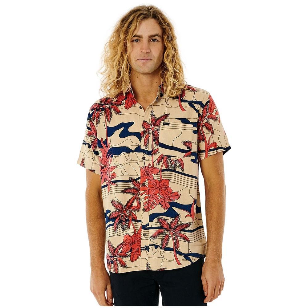 Camisa Rip Curl Barrel Killa Bone Marrom claro 3/5