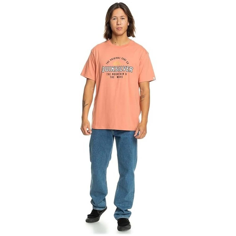 T-shirt Quiksilver de manga curta para homem Floating around in orange 5/5