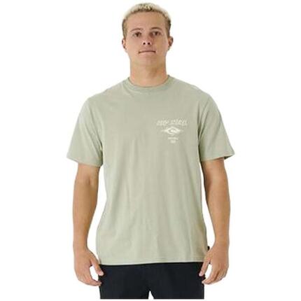 Camiseta de manga corta para hombre Rip curl Fade out icon tee en color verde