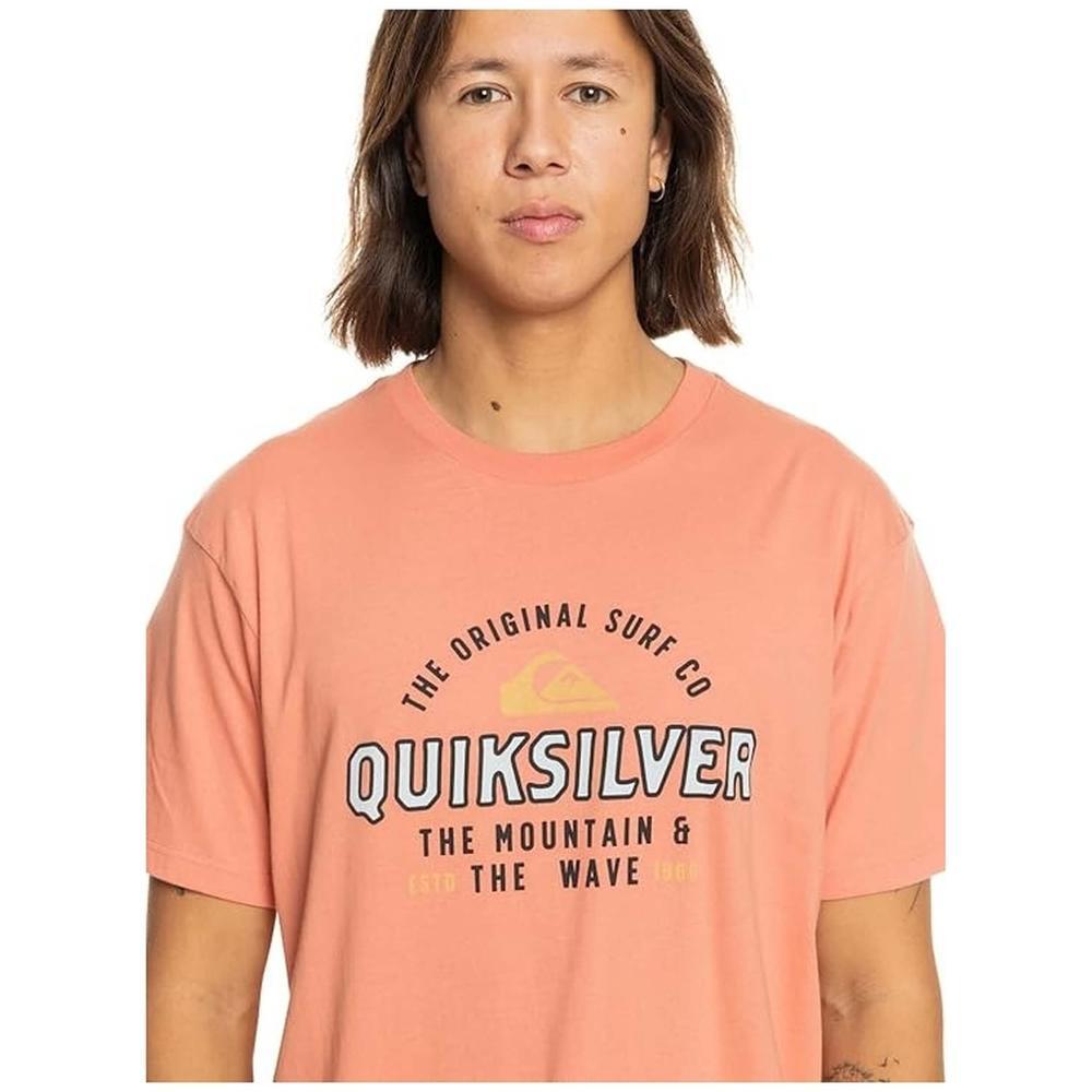 T-shirt Quiksilver de manga curta para homem Floating around in orange 4/5