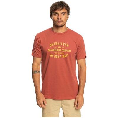 Camiseta de manga corta para hombre Quiksilver Qs surf lockup en color naranja