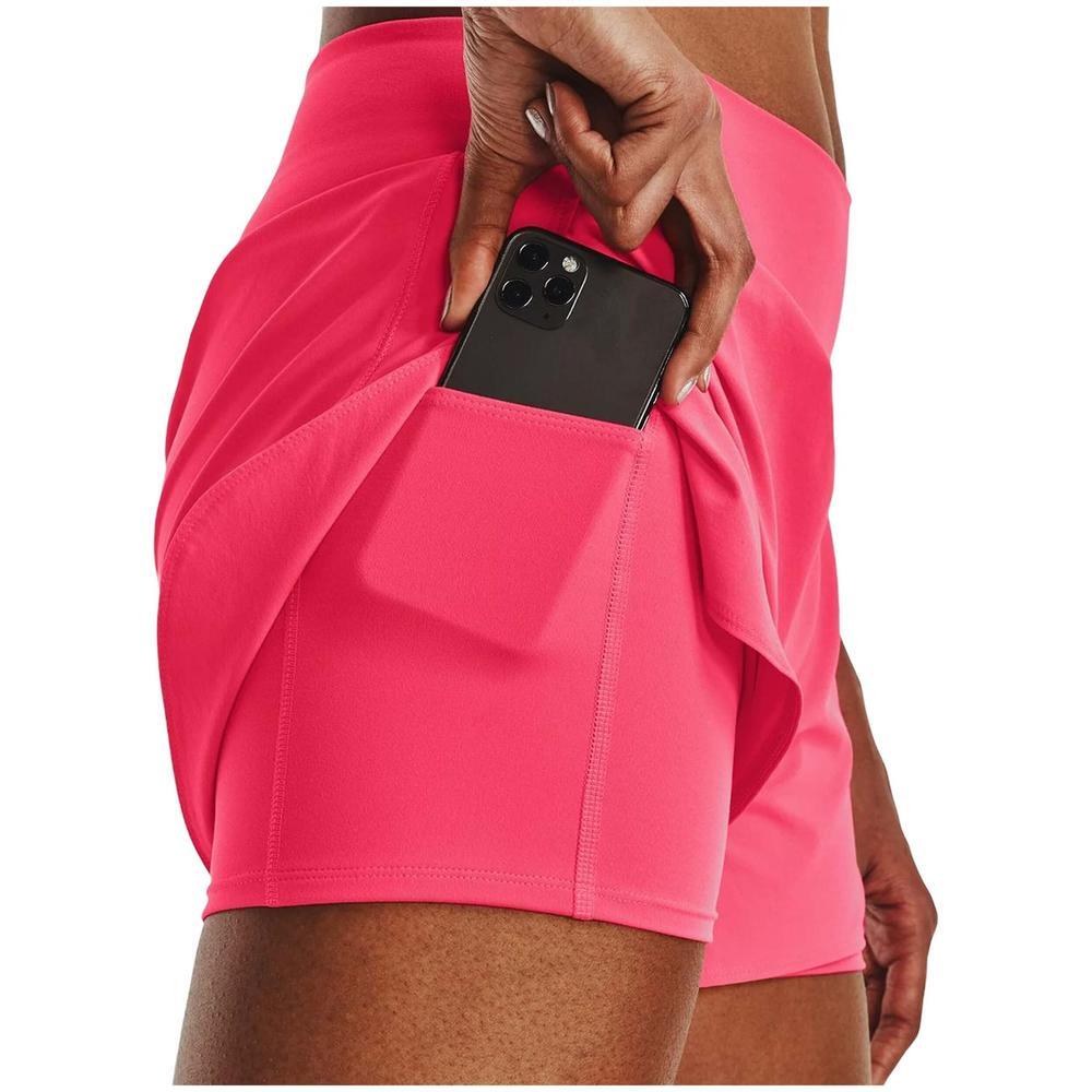 Calções Under Armour Flex para mulher, cor-de-rosa 3/4