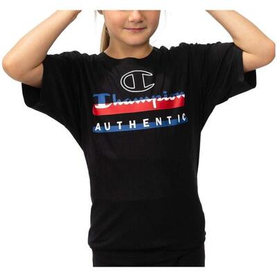 Korte mouwen t-shirt champion voor dames in zwart