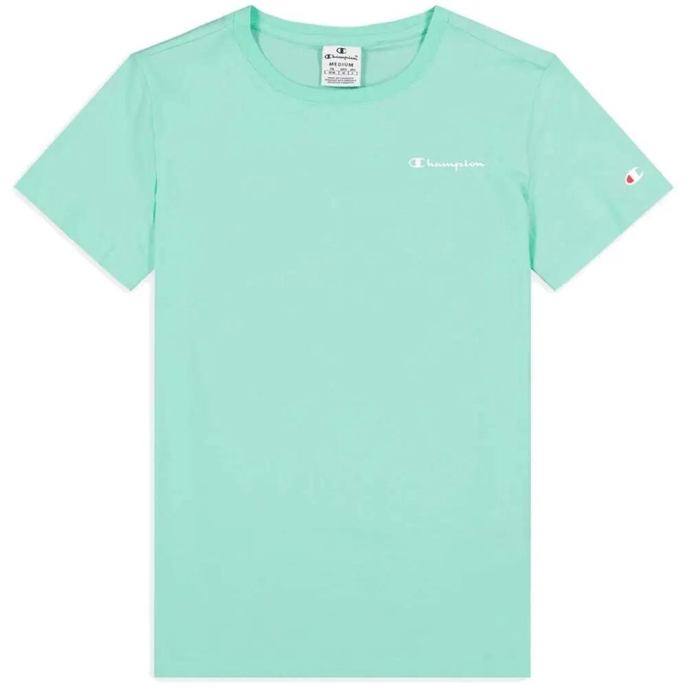 T-shirt de manga curta Champion Malia girocollo para mulher, azul 1/3