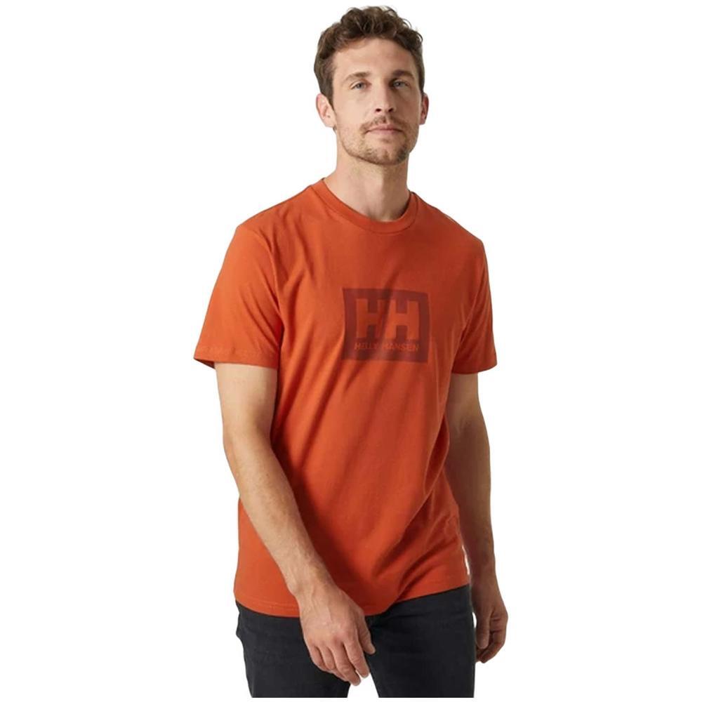 Camiseta de manga corta para hombre Helly hansen en color naranja 3/4