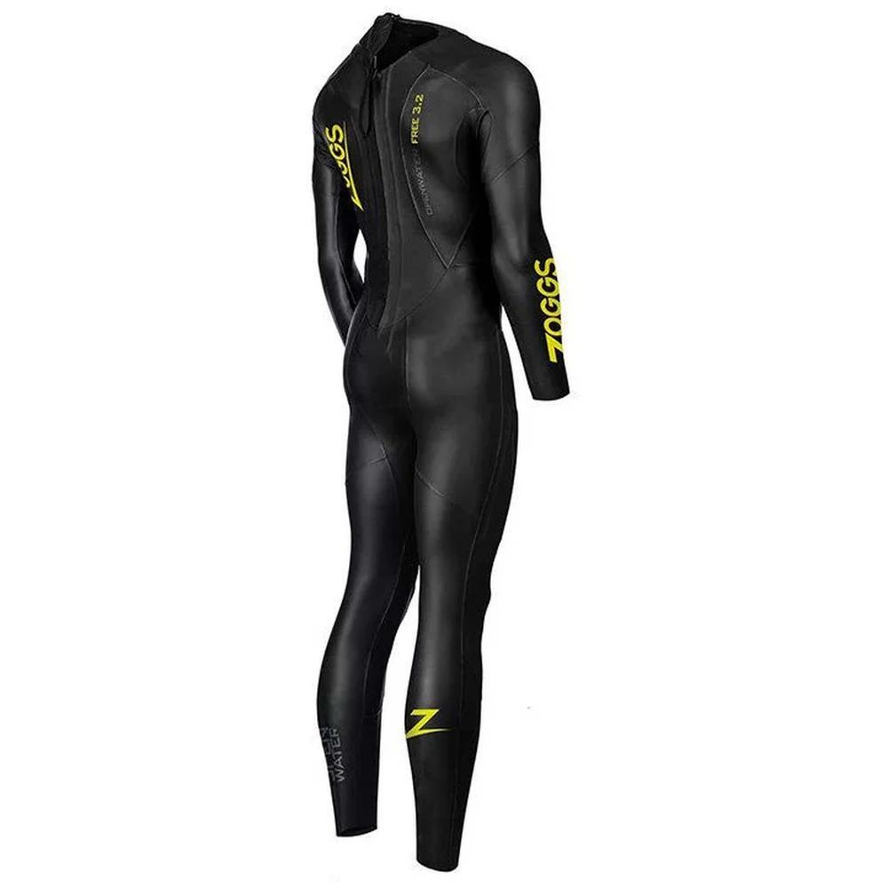 Pianka do pływania męska Zoggs Openwater Free 3.2 mm black/yellow 2/3