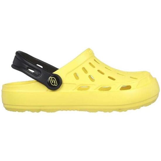 Zuecos para niños unisex Skechers en color amarillo