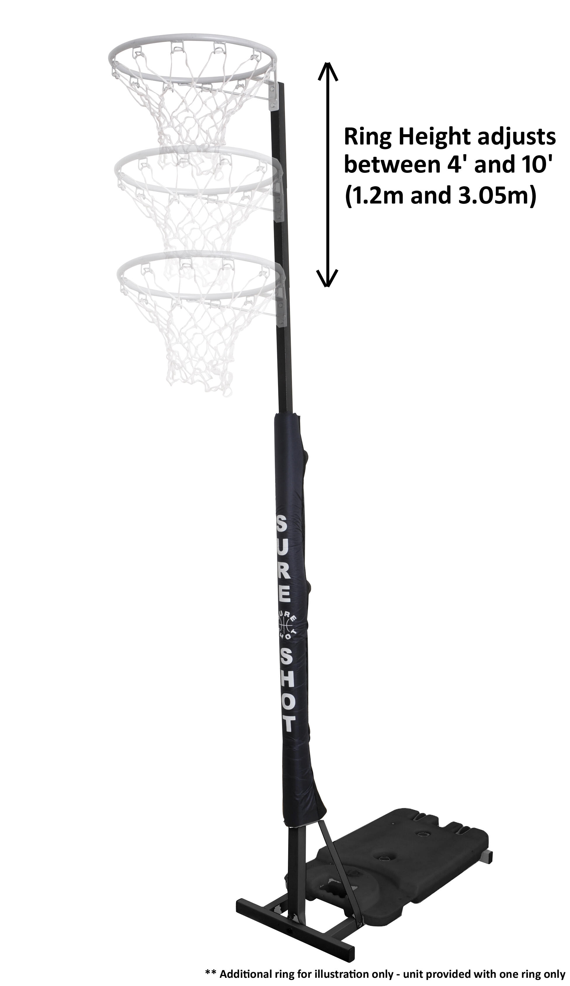Sure Shot Easiplay Netball Hoop in Black 3/5