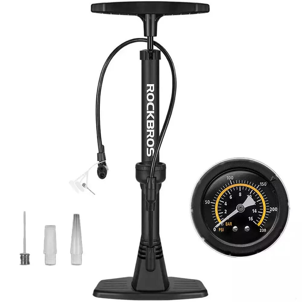 Pompe à vélo de plancher Rockbros 42510001001 - noire 5/7