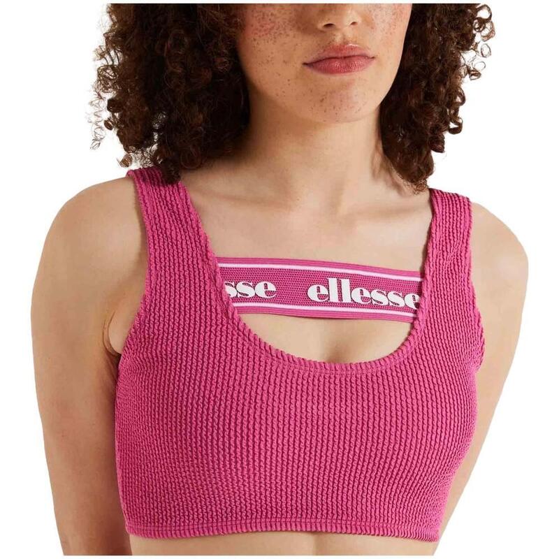 Top de bikini para mujer Ellesse en color rosa