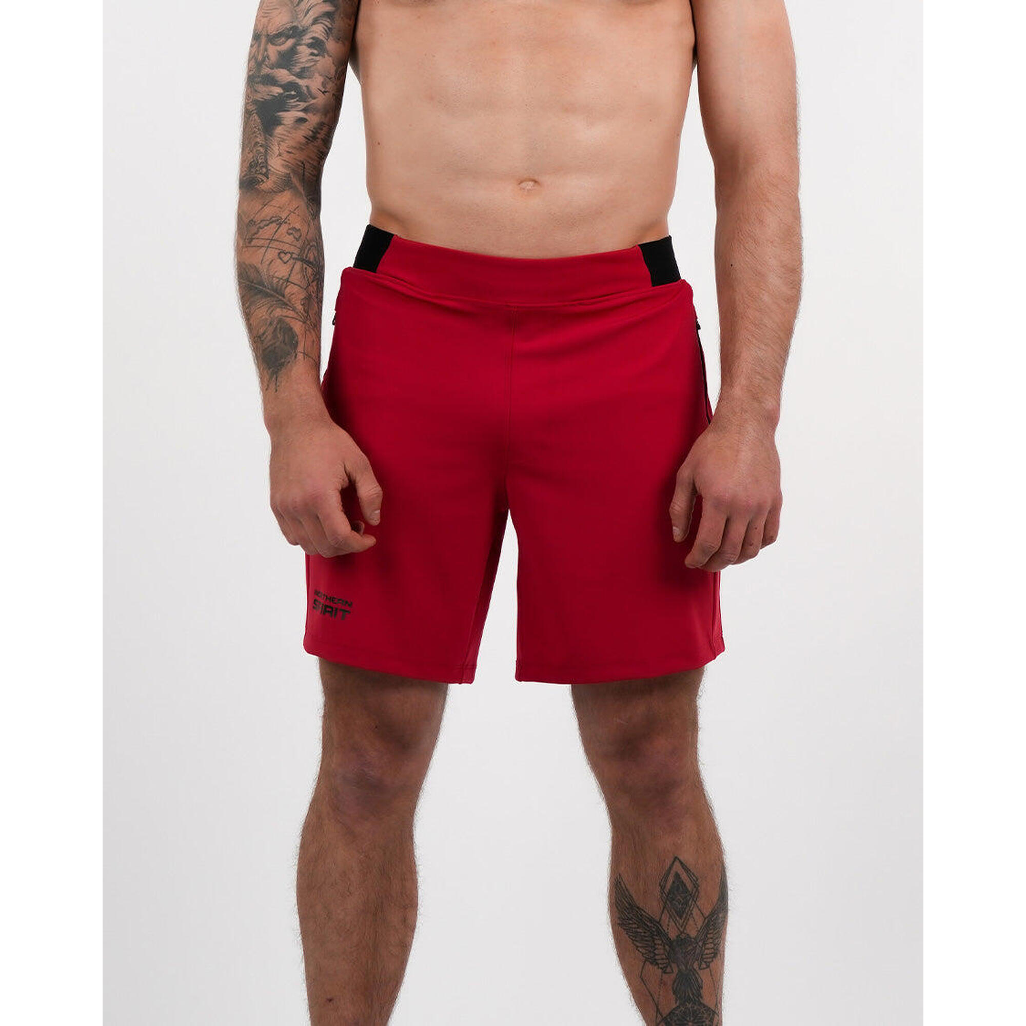 Northern Spirit - Ns Knight - Short De Sport Stretch Slim Fit Pour Homme 7" - Short - Rouge - Decathlon