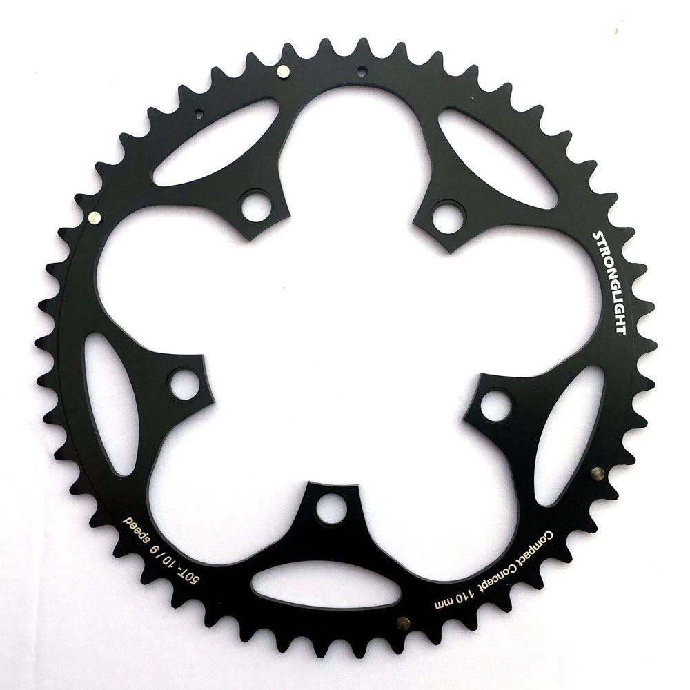 Kettingblad Shimano/Sram/FSA Type S Dural 9/10V 50T Steek 110 Zwart 1/3