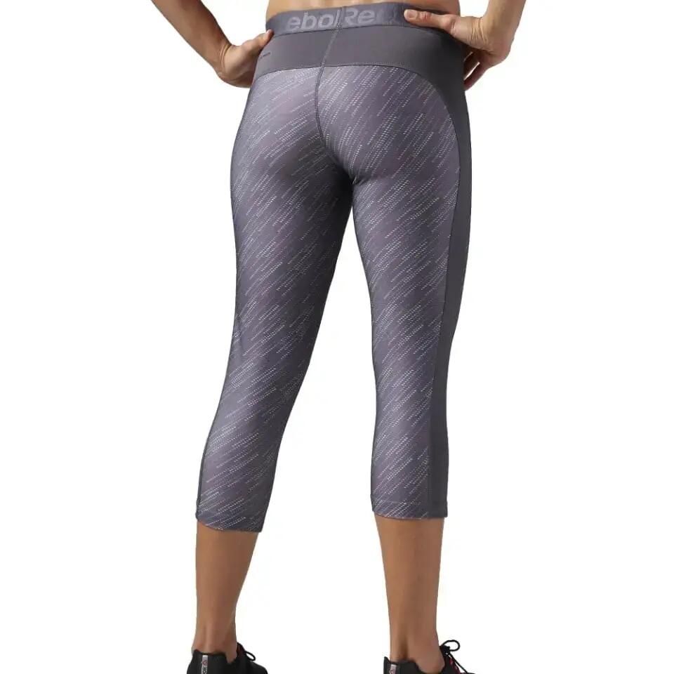 Pantaloni Reebok Workout Ready Printed Capri 3/4 pentru femei, XS 2/7