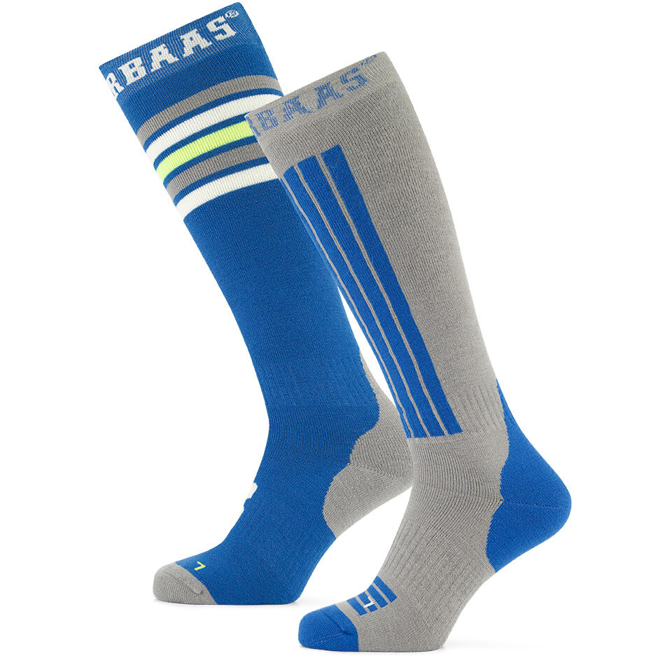 POEDERBAAS Poederbaas Skisokken Striped Grey Multi - 2 paar
