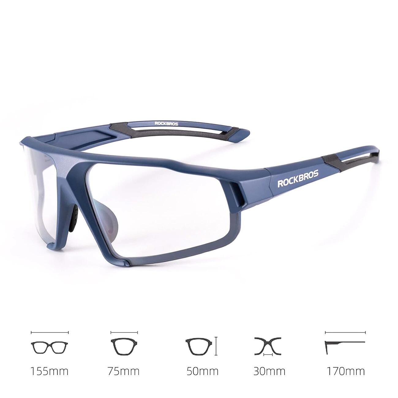 Lunettes de vélo photochromiques Rockbros SP216BL UV400 - bleues 2/6