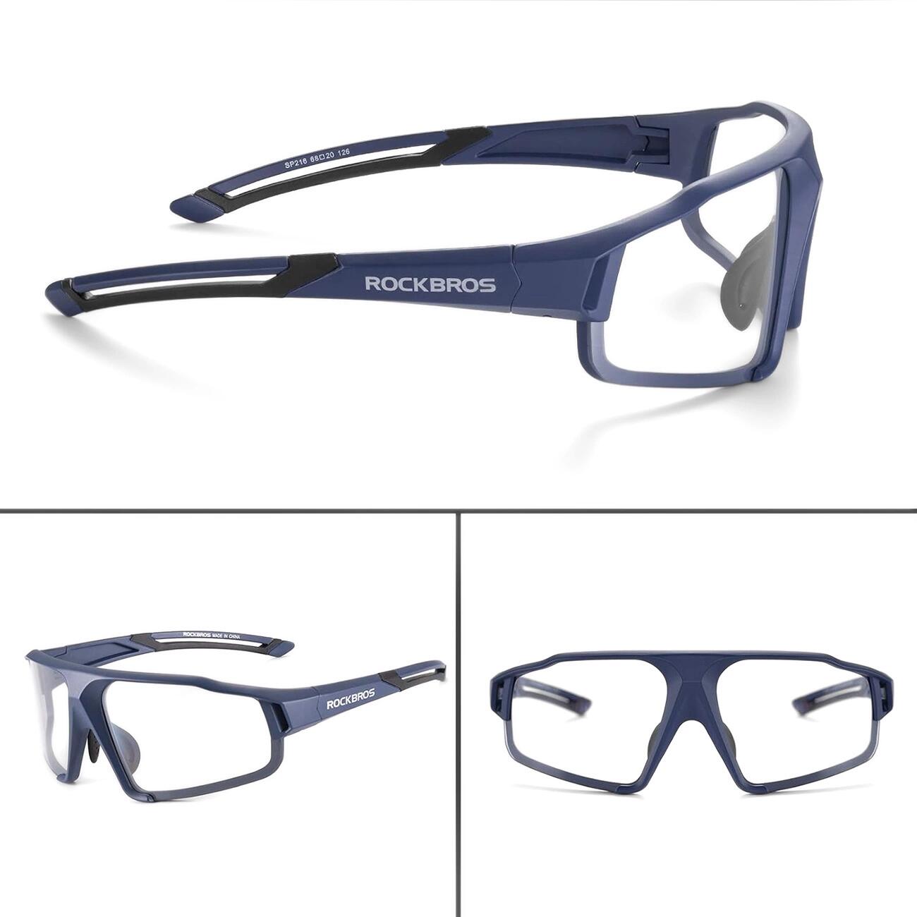 Lunettes de vélo photochromiques Rockbros SP216BL UV400 - bleues 5/6
