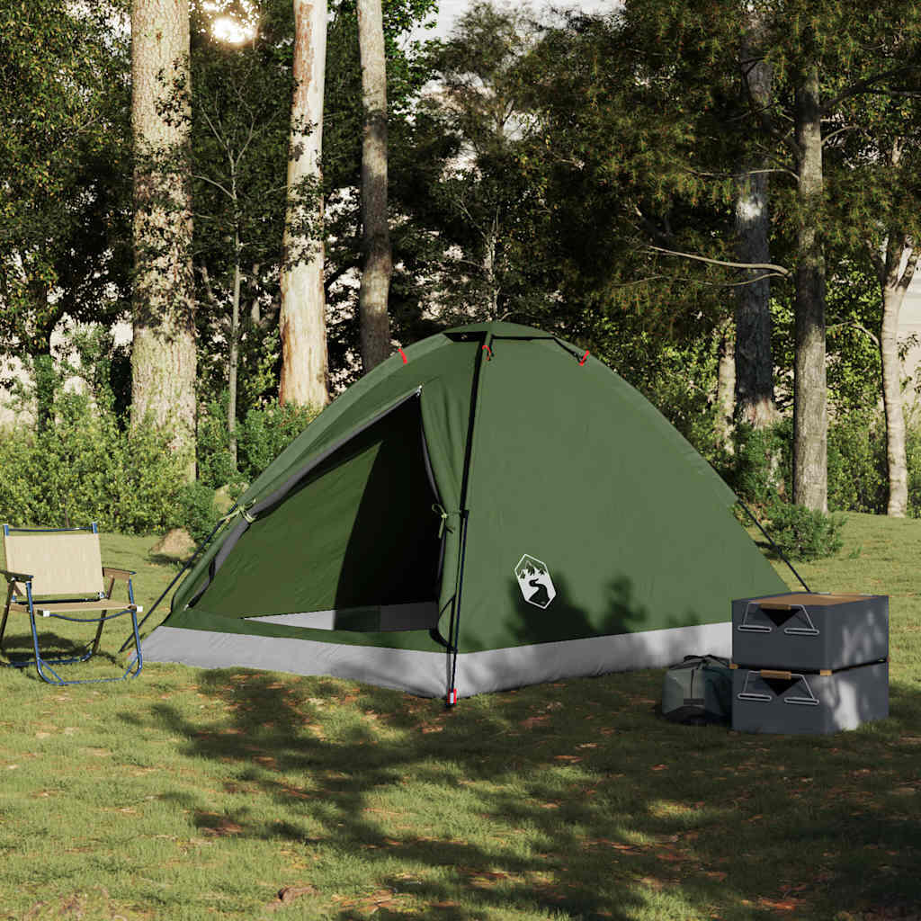 VidaXL Tenda a Cupola 4 Posti Impermeabile Verde Oliva. 3/7
