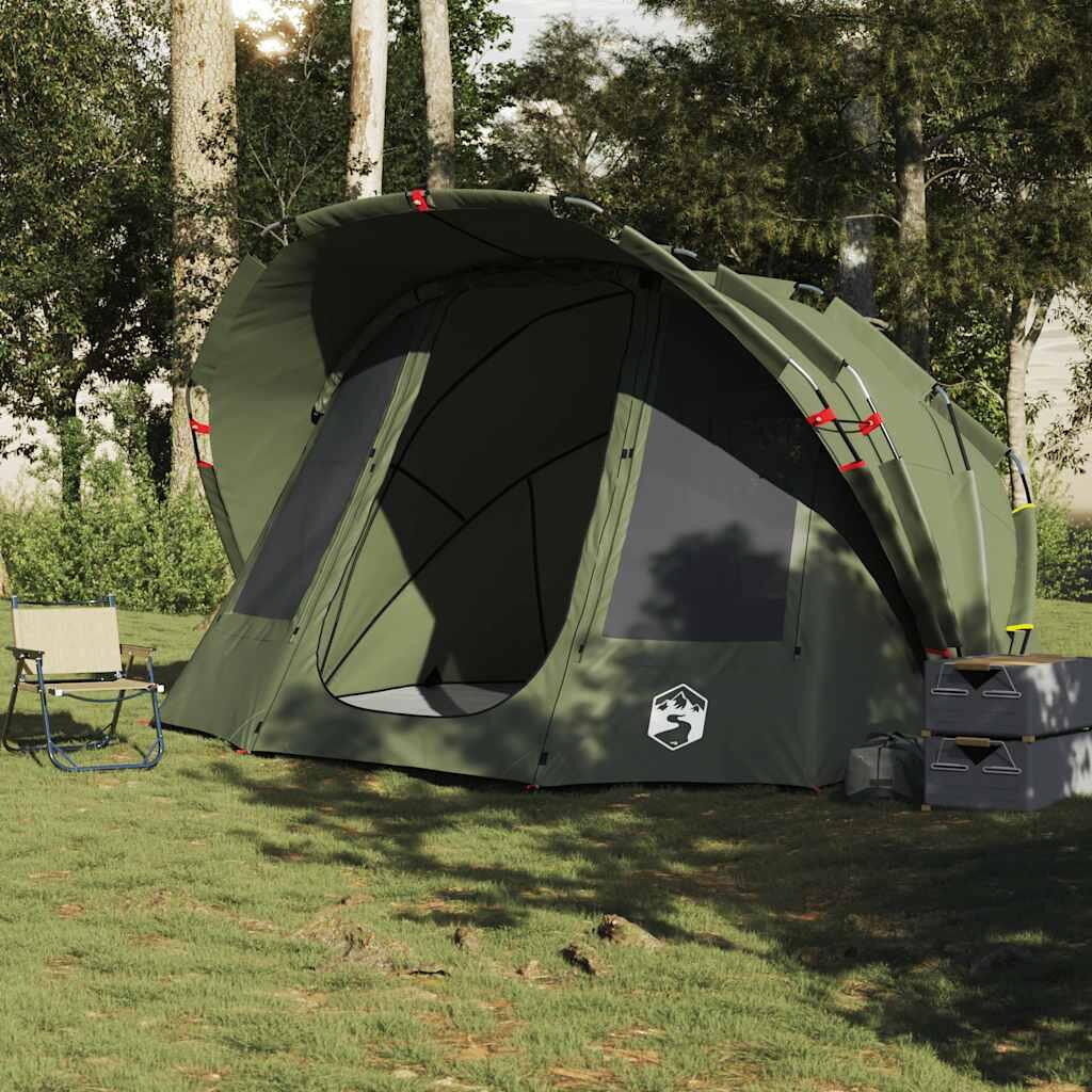 Tenda da pesca VidaXL impermeabile 5 persone - oliva 3/7