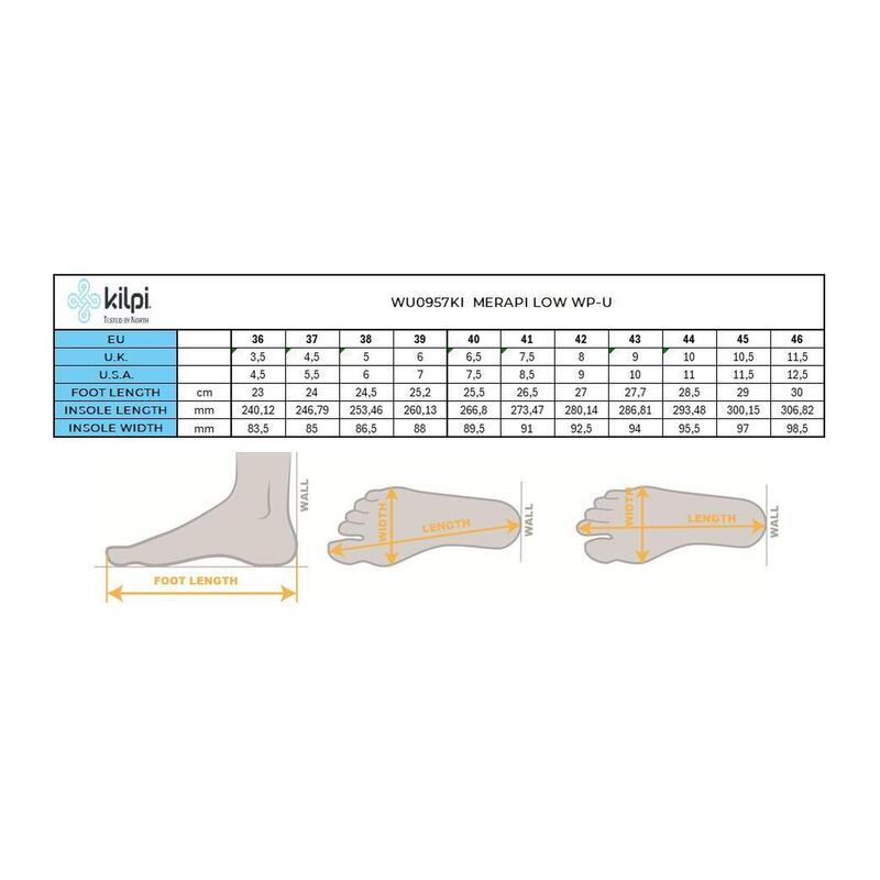 Krótkie buty sportowe unisex Kilpi MERAPI LOW WP-U