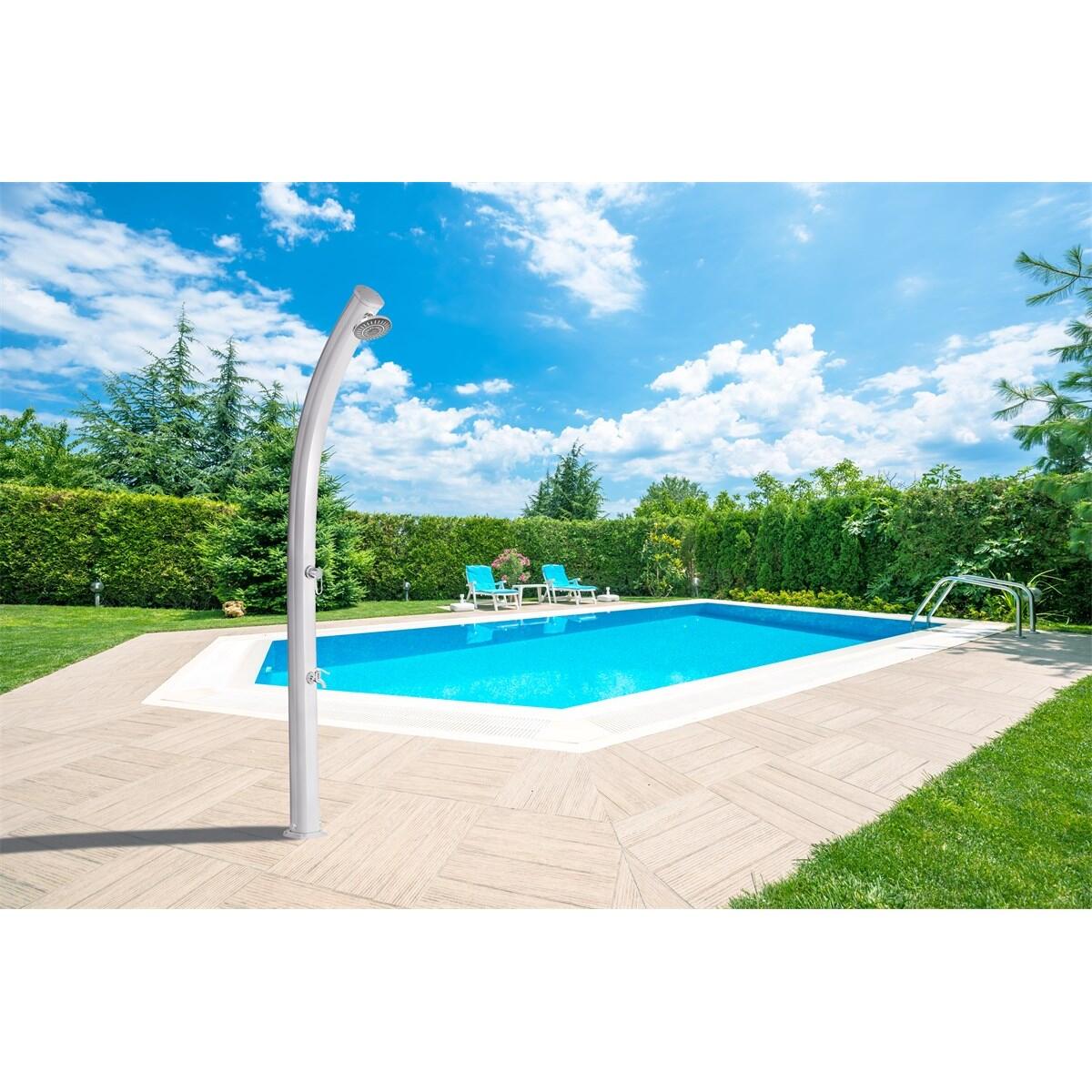 Douche buiten Zon Jolly 25L met Voetenspoel - Aluminium - 228 cm 5/7