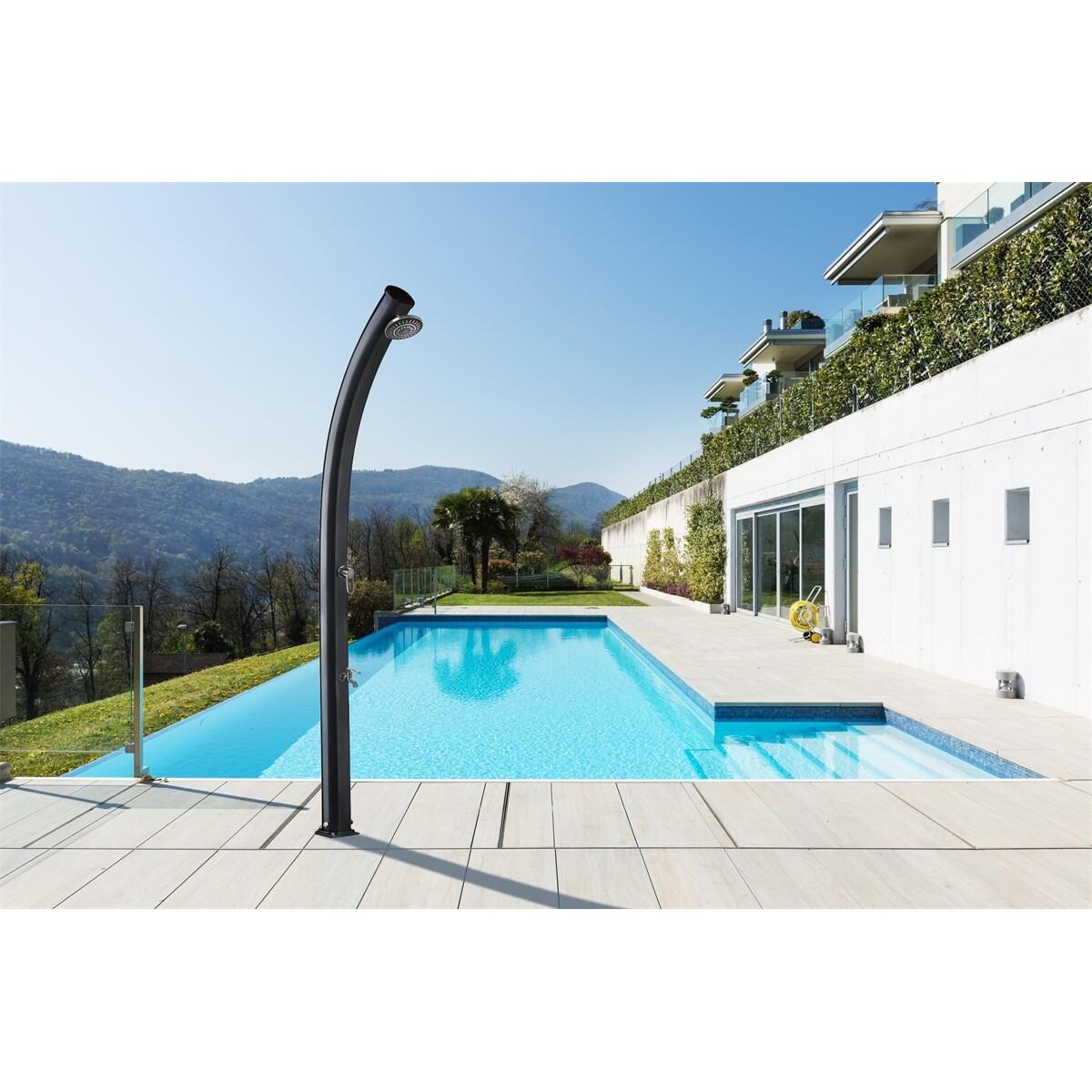 Douche buiten Zon Jolly 25L met Voetenspoel - Aluminium - 228 cm 6/7
