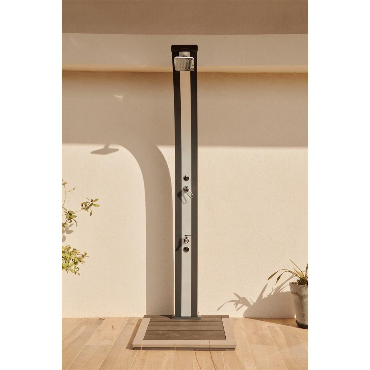 Douche buiten Zon Spring 30L met Voetenspoel - Aluminium - 228 cm 3/7