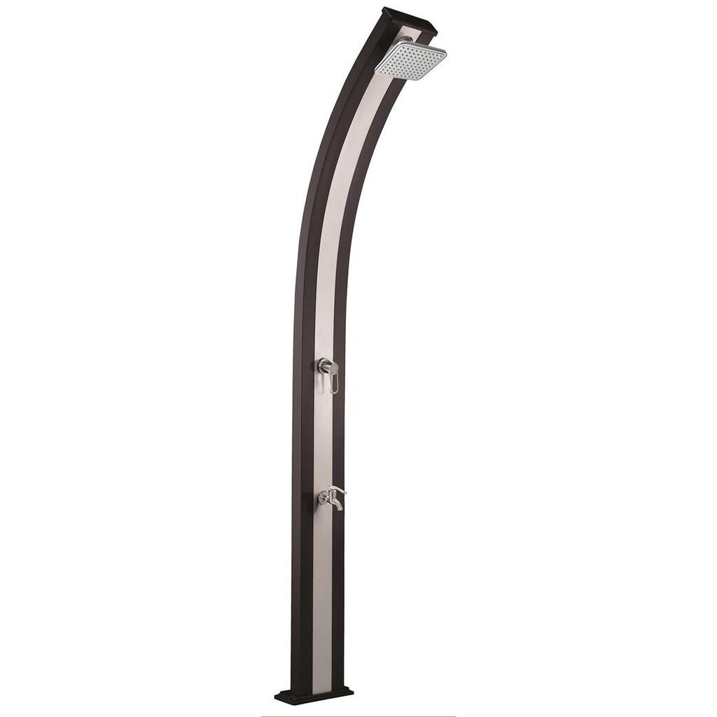 Solar Outdoor Shower Spring 30L with Foot Rinse - Aluminium - 228 cm