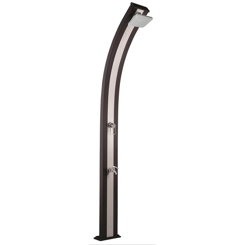 Douche buiten Zon Spring 30L met Voetenspoel - Aluminium - 228 cm