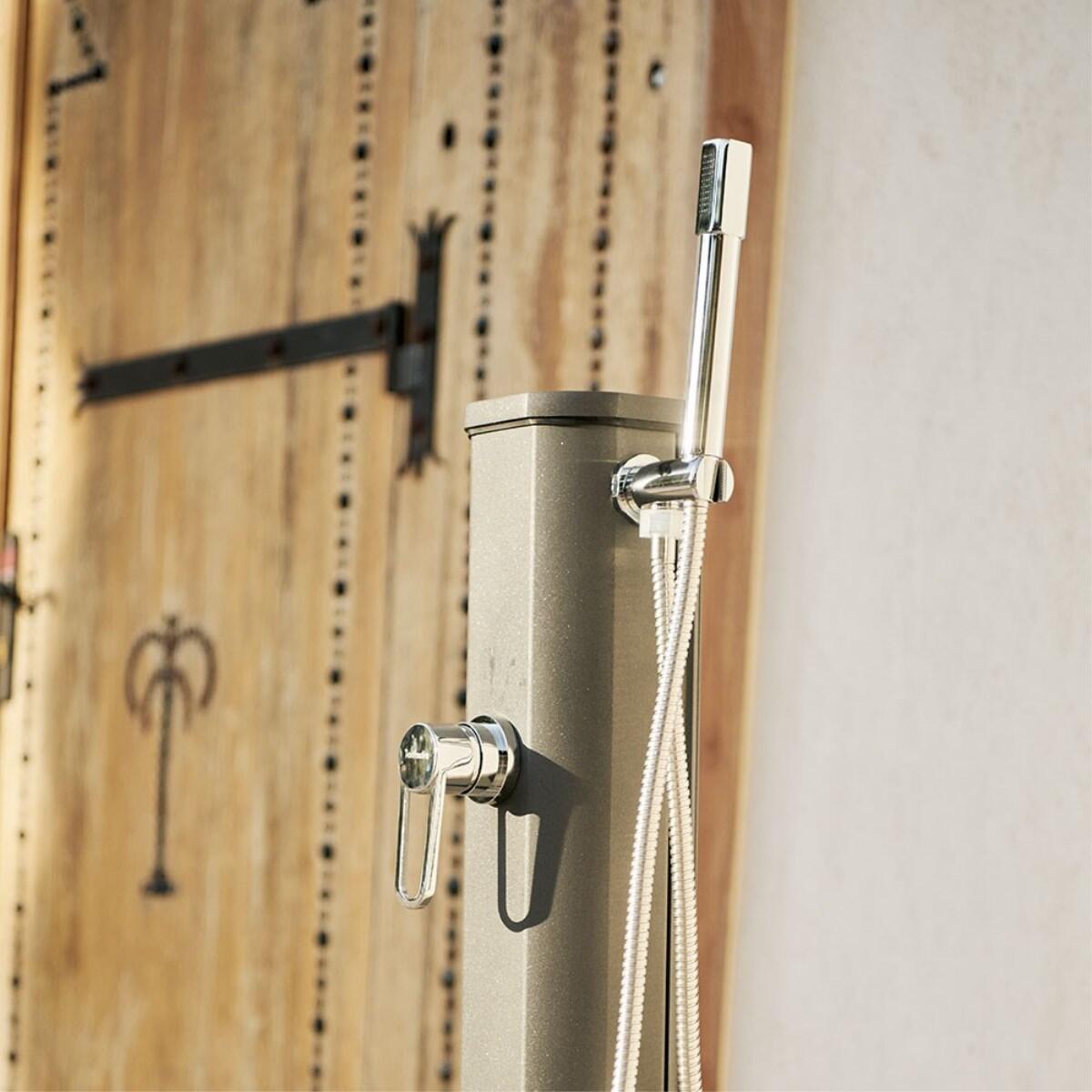 Doccia Solare Esterna Jolly Go 20L con Pediluvio - Alluminio - 120 cm 7/7