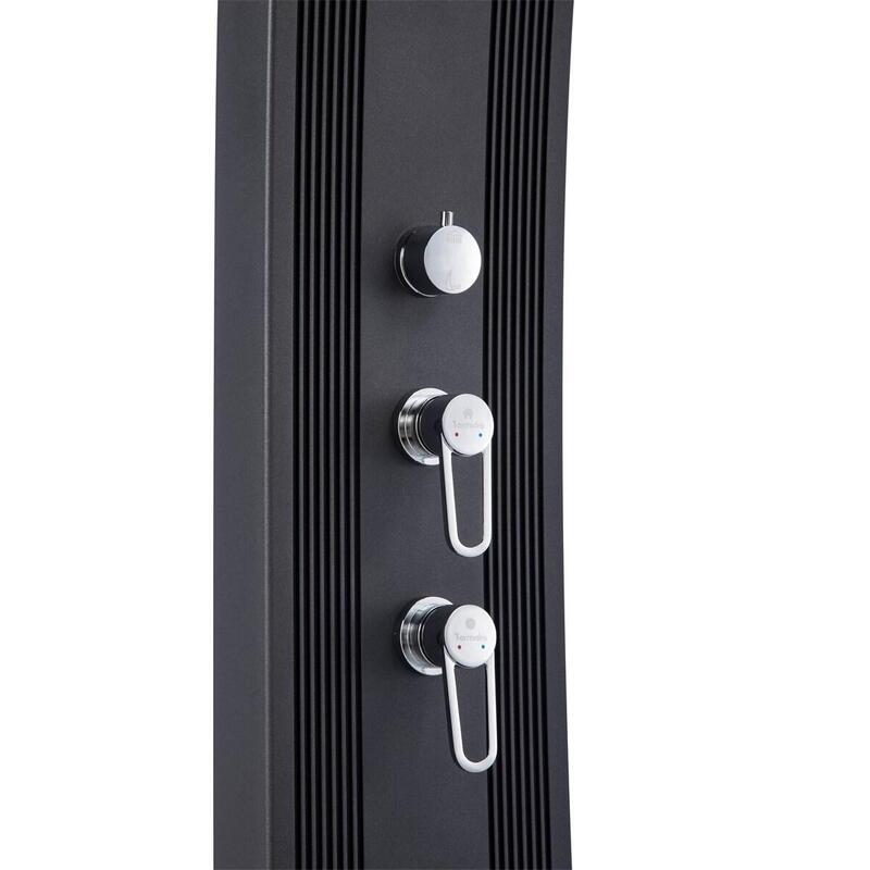 Dus hibrid exterior Dada Curve 40L cu duș de picioare - Aluminiu -228 cm