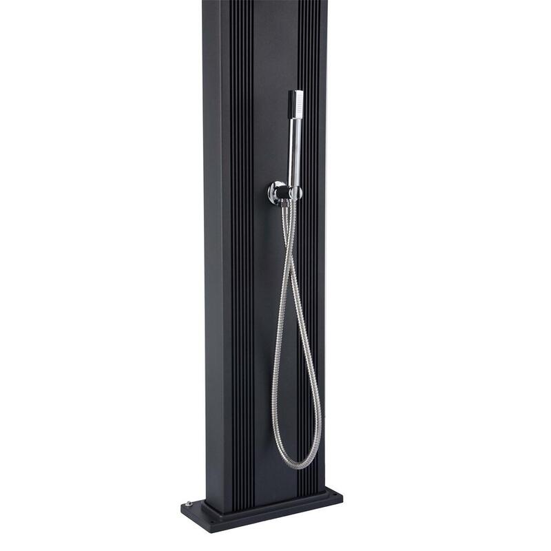 Douche buiten Hybride Dada Curve 40L met Voetenspoel - Aluminium - 228 cm