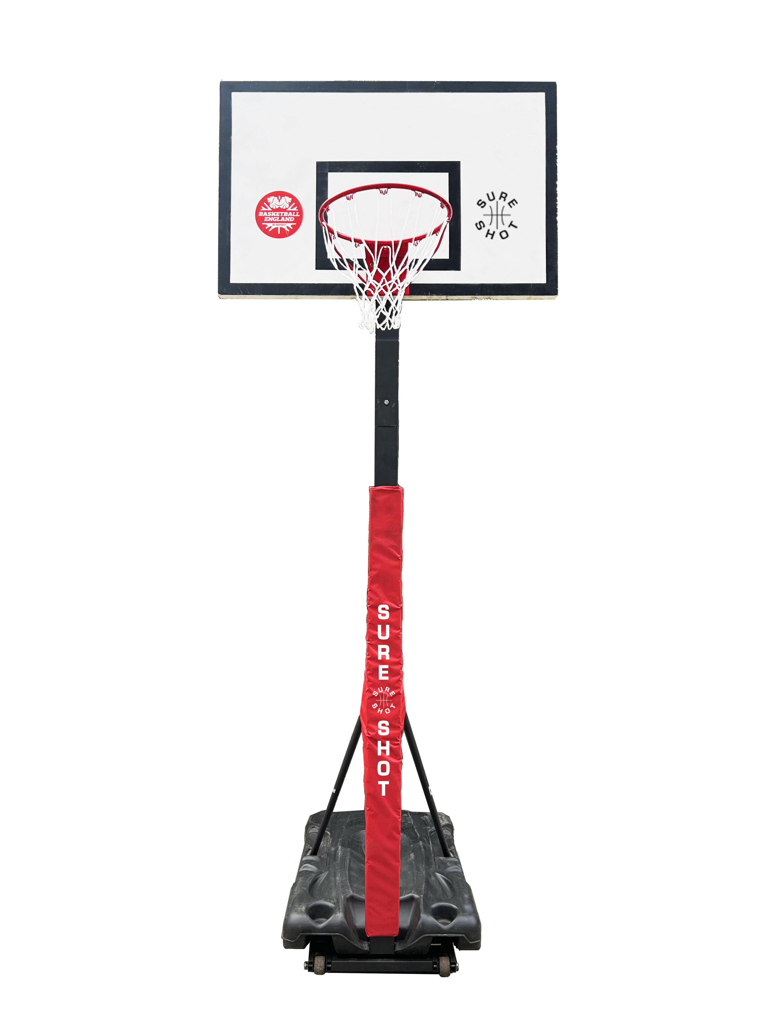 SURE SHOT Sure Shot Heavy Duty Portable Basketball Hoop with a rectangular backboard