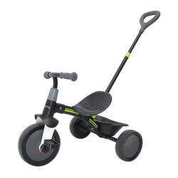 Tricycle avec barre de poussée amovible, 3 roues - 2 à 5 ans - Noir