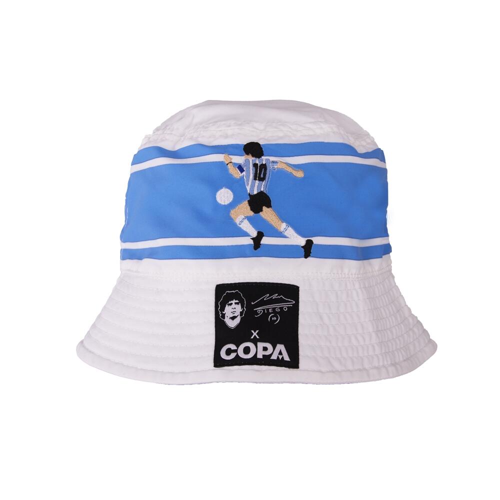 Chapéu pescador - adulto - bordado maradona x copa argentina - azul