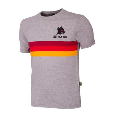 T-shirt - heren - as roma stripes - korte mouw - grijs