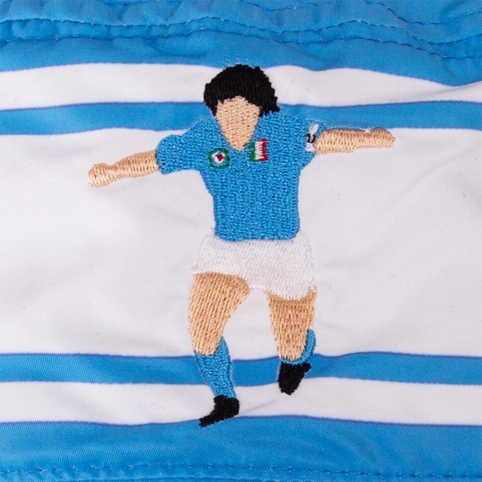 Kapelusz wędkarza dla dorosłych - Haft Maradona x COPA Neapol - Niebieski
