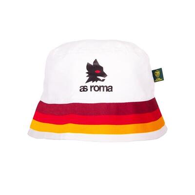Fischerhüte - Bucket hat - AS Rom Stripes - Weiß
