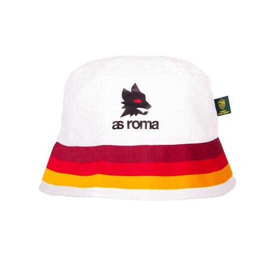 Bucket hat - Uomo - AS Roma - a Righe - Bianco