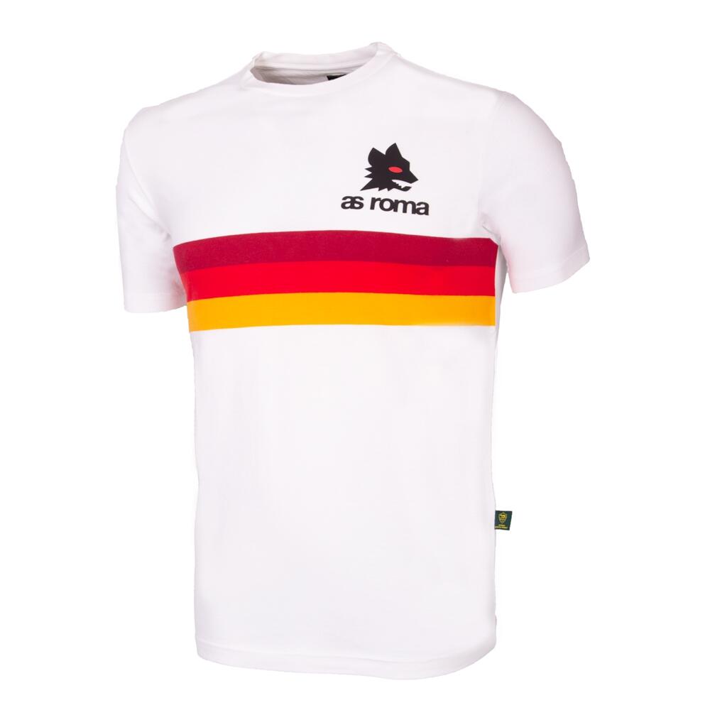 COPA FOOTBALL T-shirt - Heren - AS Roma Stripes - Korte mouw - Wit