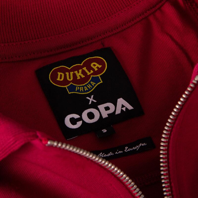 Bluza piłkarska retro dla dorosłych Dukla Praga 1968 - Czerwony