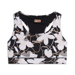 Brassière de sport en tissu technique motif floral