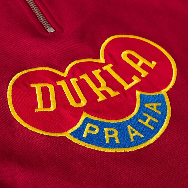 Bluza piłkarska retro dla dorosłych Dukla Praga 1968 - Czerwony