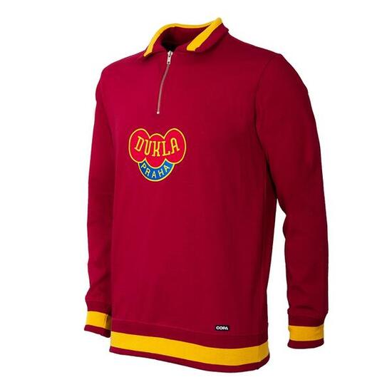 Herren - Pullover - Dukla Prag 1968 - Retro - Rot