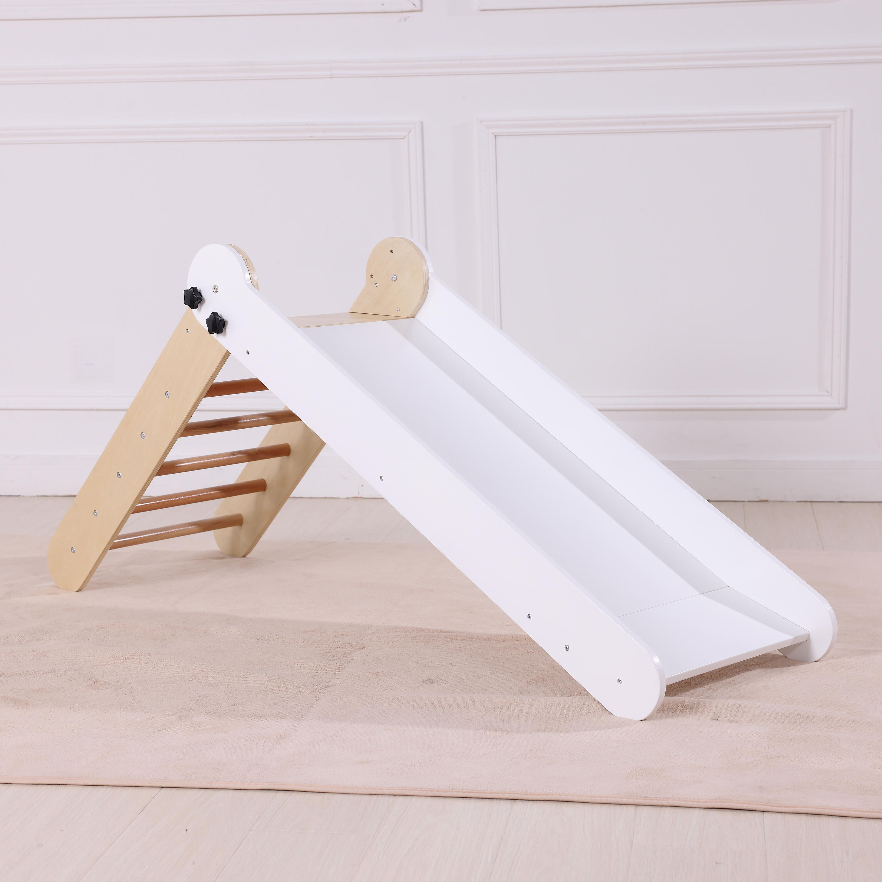 Scivolo pieghevole in legno - Colore naturale e bianco Bobbie 6/6