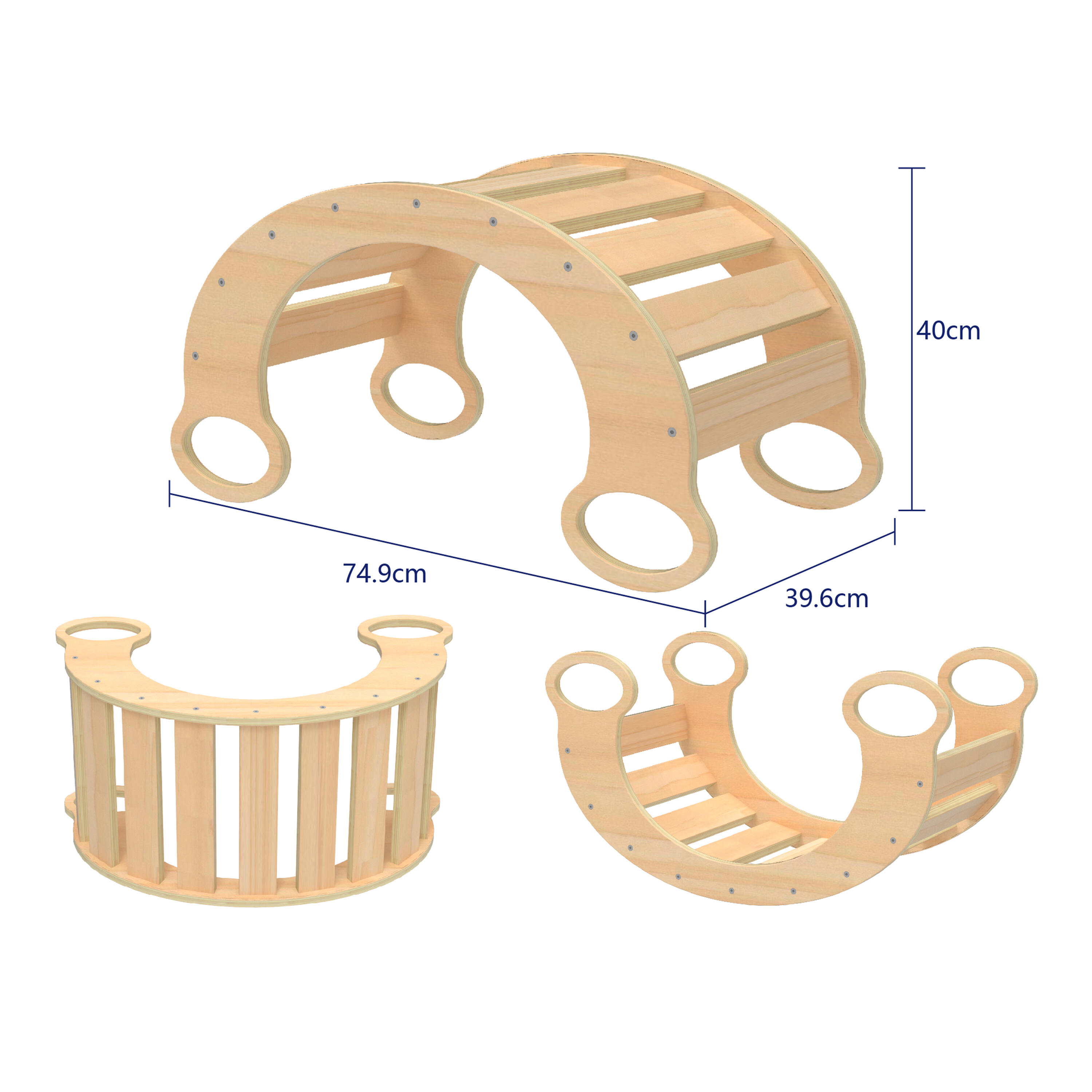 Marlie Klimboog Rocker voor Kinderen, Hout, Naturel, 74,9 x 40 x 39,6 cm 3/5