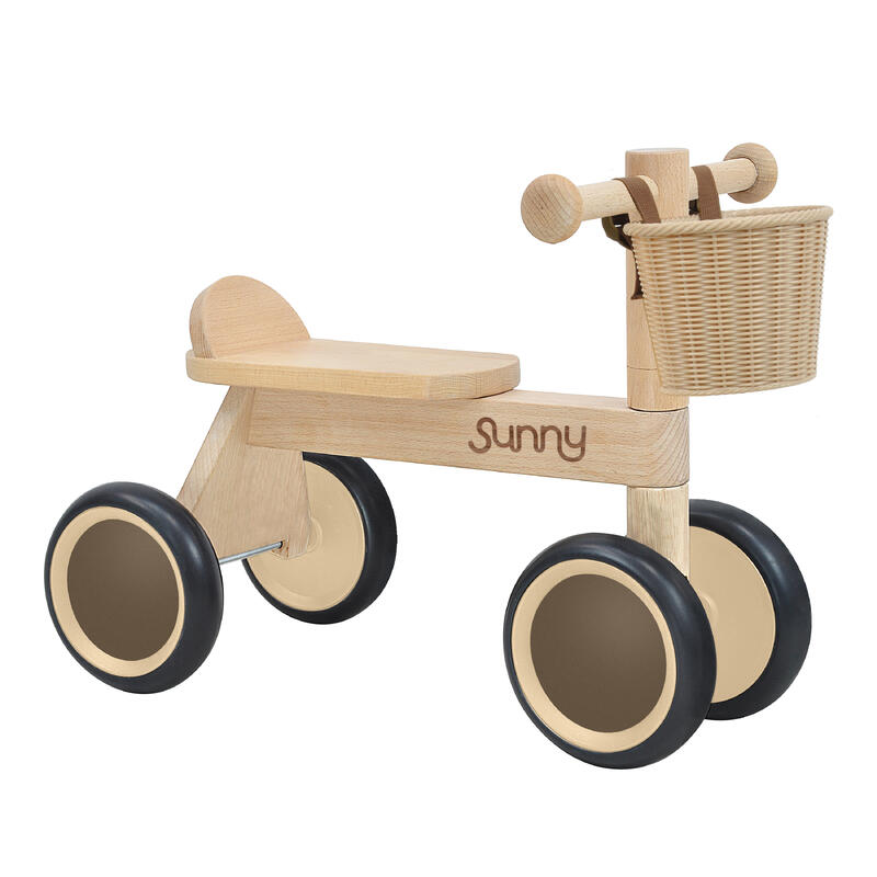 Sunny Mini Walker Draisienne - Bois, Panier - 4 Roues - 1,5 à 3 ans