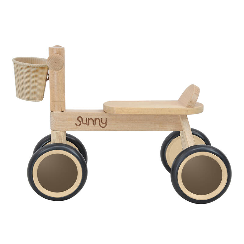 Sunny Mini Walker Draisienne - Bois, Panier - 4 Roues - 1,5 à 3 ans